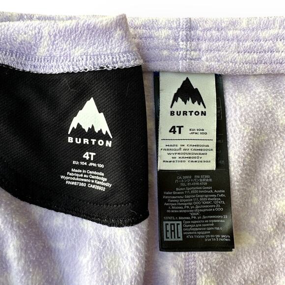 Burton Snowsuit Base Layer & Mitts Winter Ski Outfit Size 4T Stardust Lavender - Picture 11 of 16